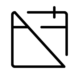 calendar slash thin icon