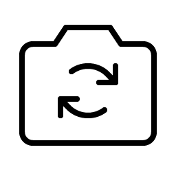 camera rotate thin icon