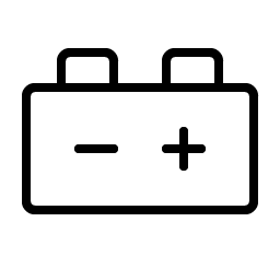 car battery thin icon