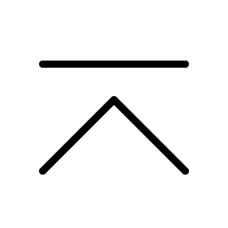 caret line up thin icon