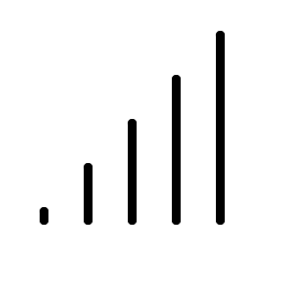 cell signal full thin icon