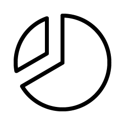 chart pie slice thin icon