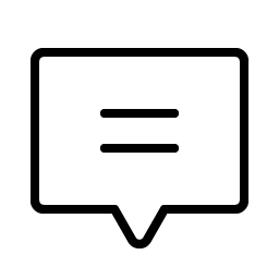 chat centered text thin icon