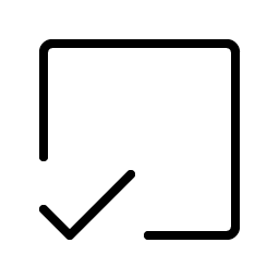 check square offset thin icon