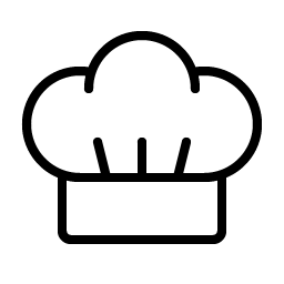 chef hat thin icon