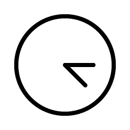 clock afternoon thin icon