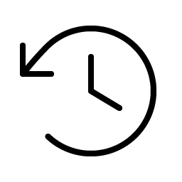 clock counter clockwise thin icon