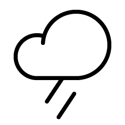 cloud rain thin icon