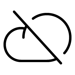 cloud slash thin icon