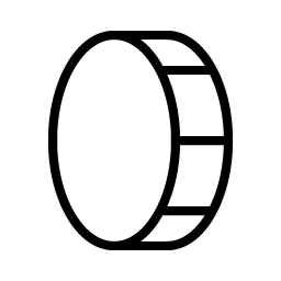 coin vertical thin icon