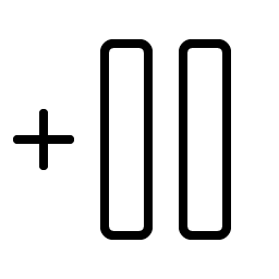 columns plus left thin icon