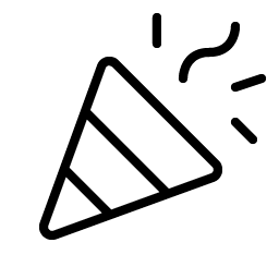 confetti thin icon