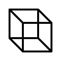 cube transparent thin icon