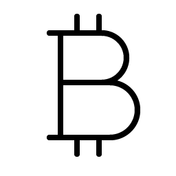 currency btc thin icon