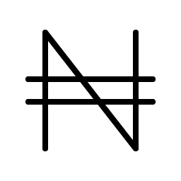 currency ngn thin icon