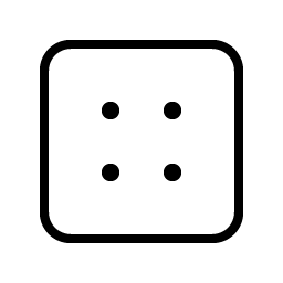 dice four thin icon