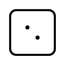 dice two thin icon