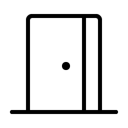 door open thin icon