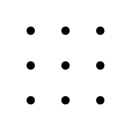 dots nine thin icon