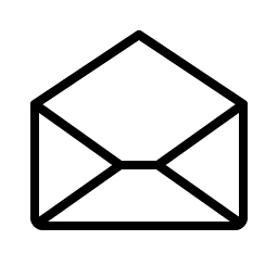 envelope open thin icon