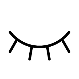 eye closed thin icon