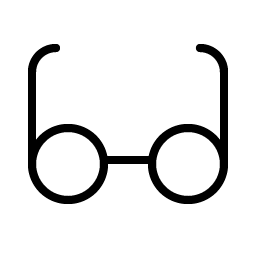 eyeglasses thin icon