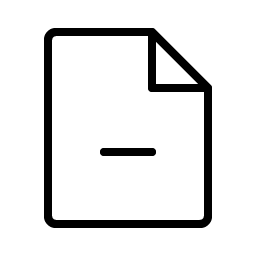 file minus thin icon