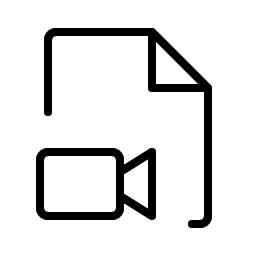 file video thin icon