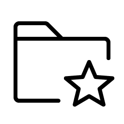 folder star thin icon