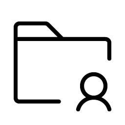 folder user thin icon