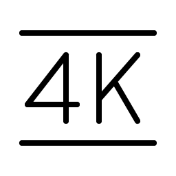 four k thin icon