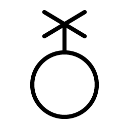 gender nonbinary thin icon