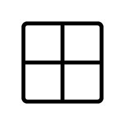 grid four thin icon