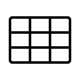 grid nine thin icon
