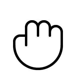 hand grabbing thin icon