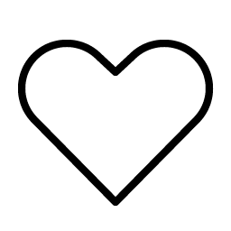 heart straight thin icon