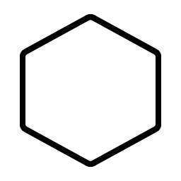 hexagon thin icon