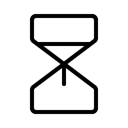 hourglass medium thin icon