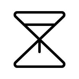 hourglass simple medium thin icon