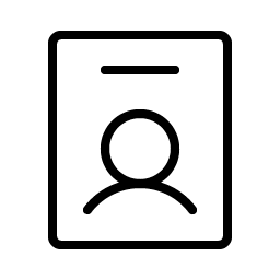 identification badge thin icon