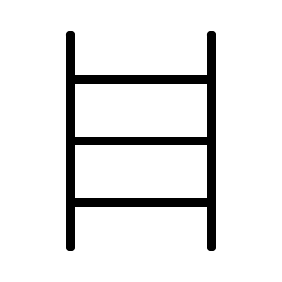 ladder simple thin icon