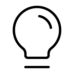 lightbulb thin icon