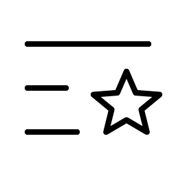 list star thin icon