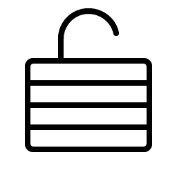 lock laminated open thin icon