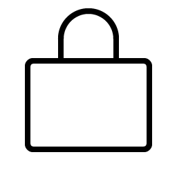 lock simple thin icon
