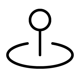 map pin simple area thin icon