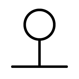 map pin simple line thin icon