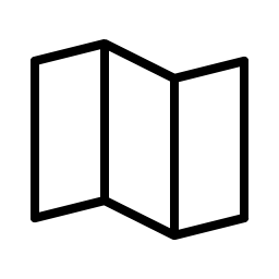 map trifold thin icon