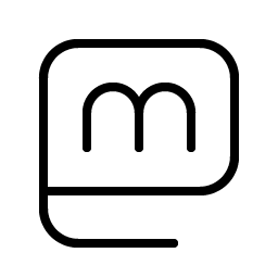 mastodon logo thin icon