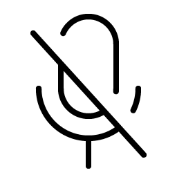 microphone slash thin icon